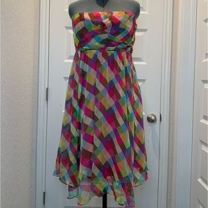 Pink Multicolored boxed dress